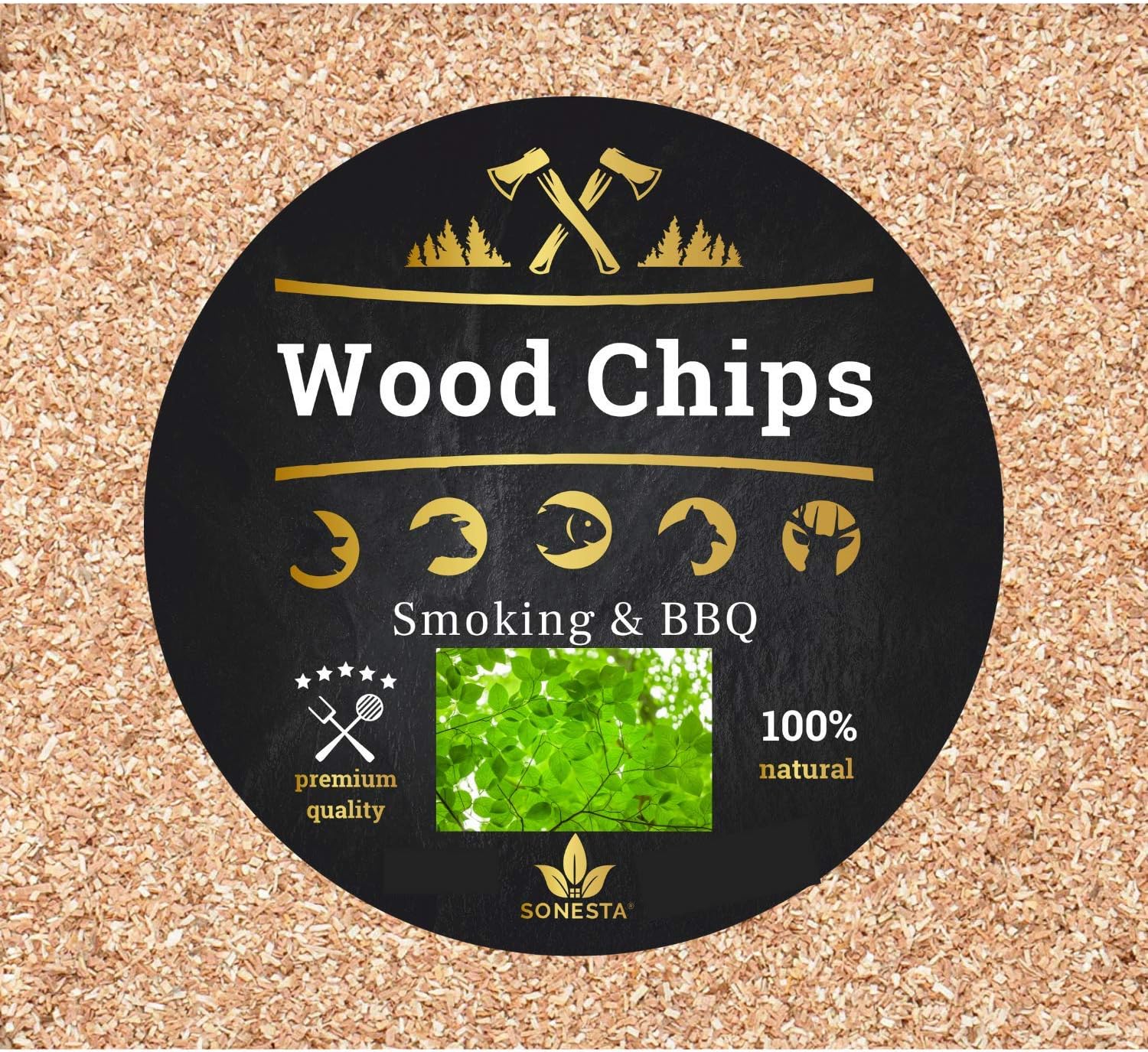 1 kg Wood Chips for Cold Smoking | Grain 0.4 - 1 mm, Professional Mix: