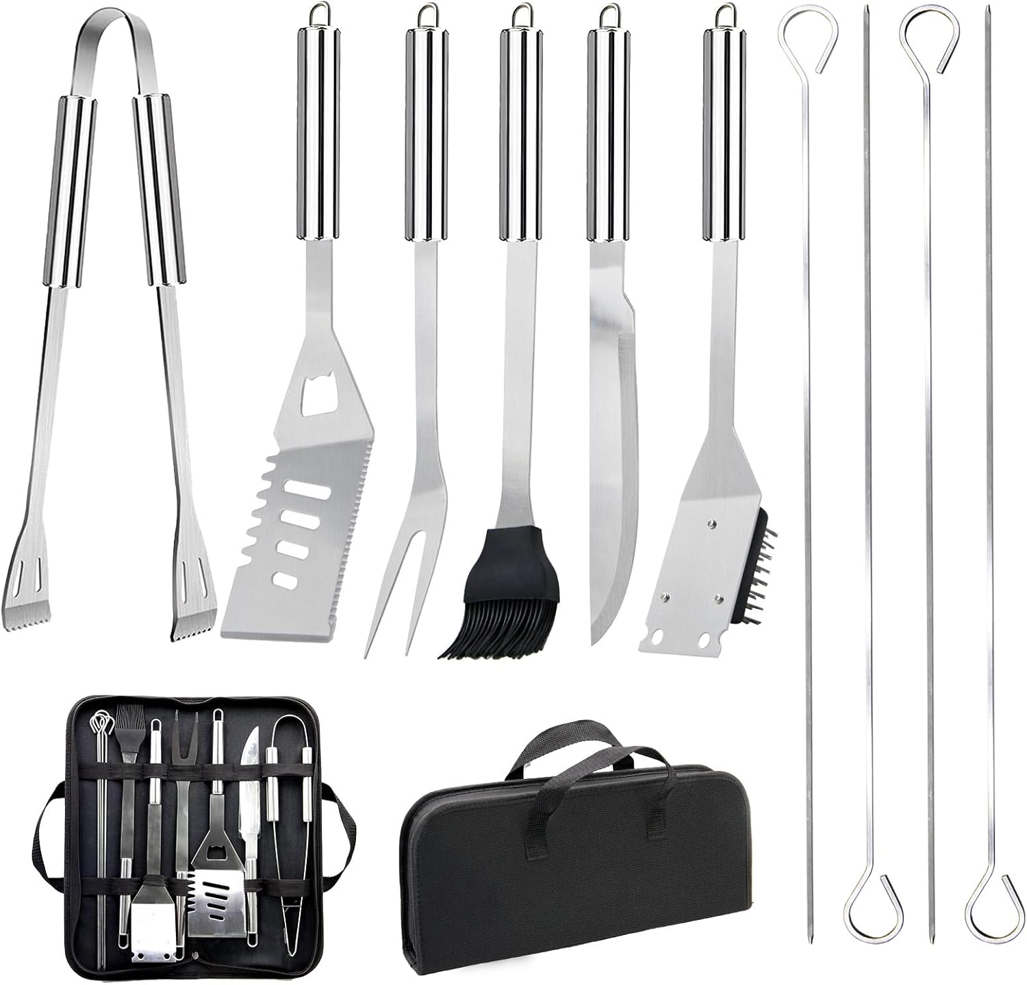 11 x Professional Stainless Steel BBQ Accessories Kit, Practical
