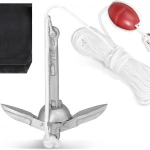 SWAWIS SUP Anchor Boat Anchor Kit 0.7 kg Folding Boat Anchor with 20 m