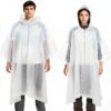 2 Waterproof Ponchos, EVA Raincoat Reusable Adults for Bicycle,