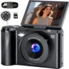 4K Ultra HD Digital Camera: 56MP Camera with Grinding Modes for