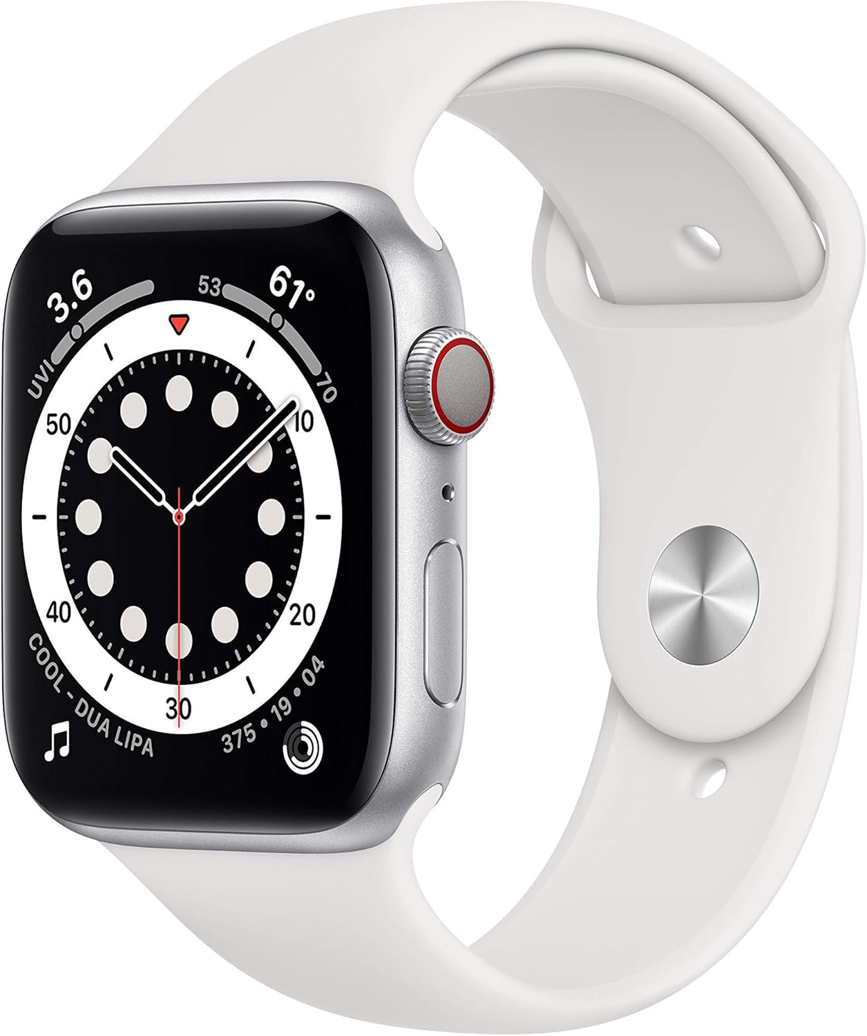 Apple Watch Series 6 (GPS + Mobile Phone, 44 mm) Silver Aluminium Case