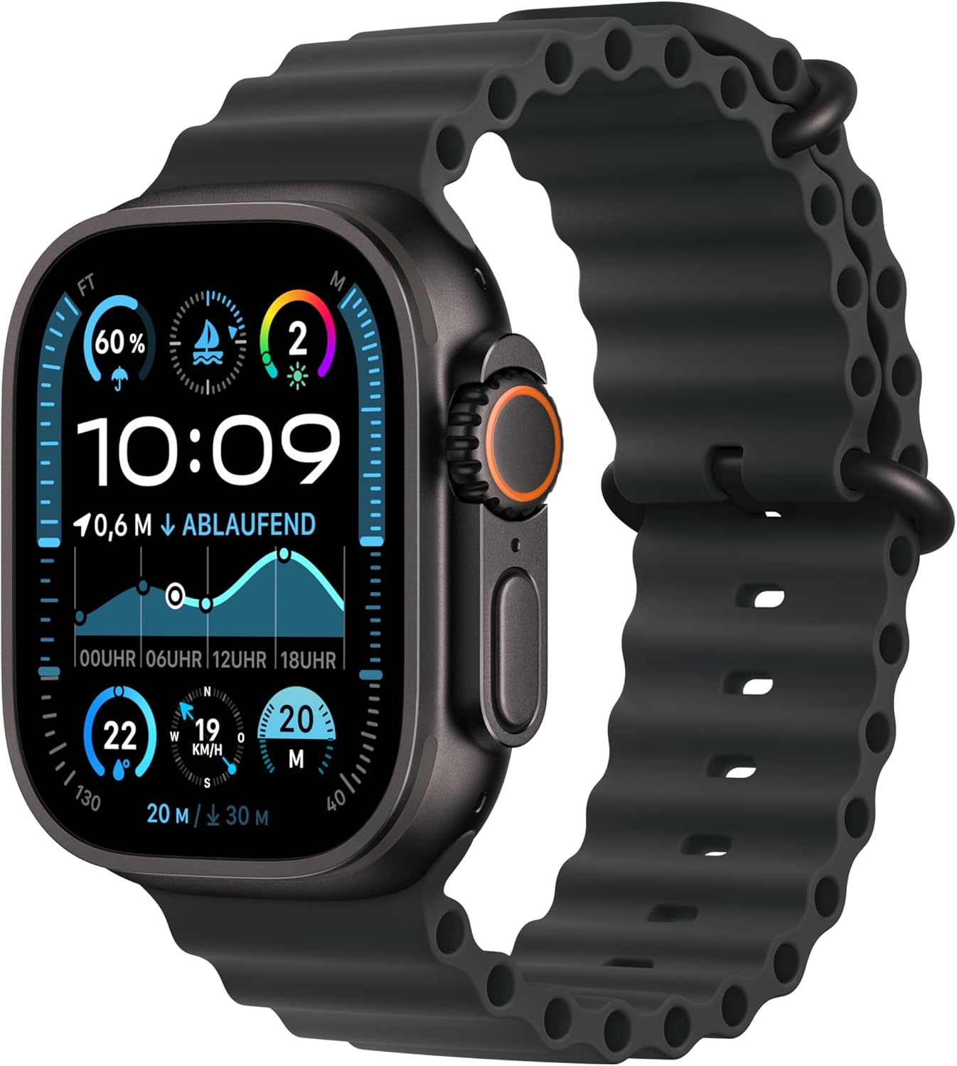 Apple Watch Ultra 2 [GPS + Cellular, 49mm] Black Titanium Case with