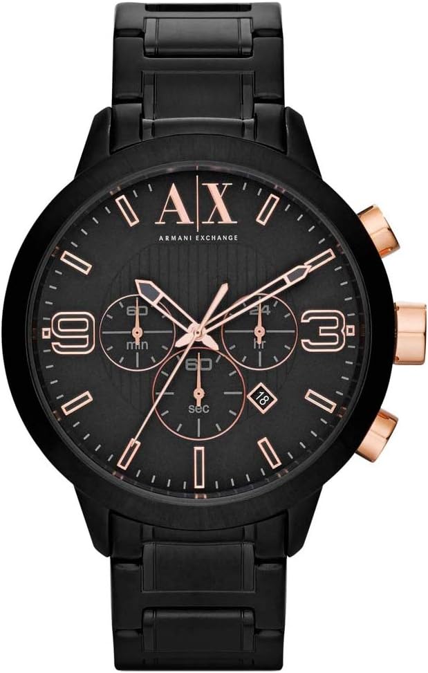Armani Exchange Orologio per uomo, movimento cronografo al quarzo e