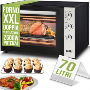 Bakaji Vented Electric Oven Capacity 70 Litres Power 2500W Adjustable