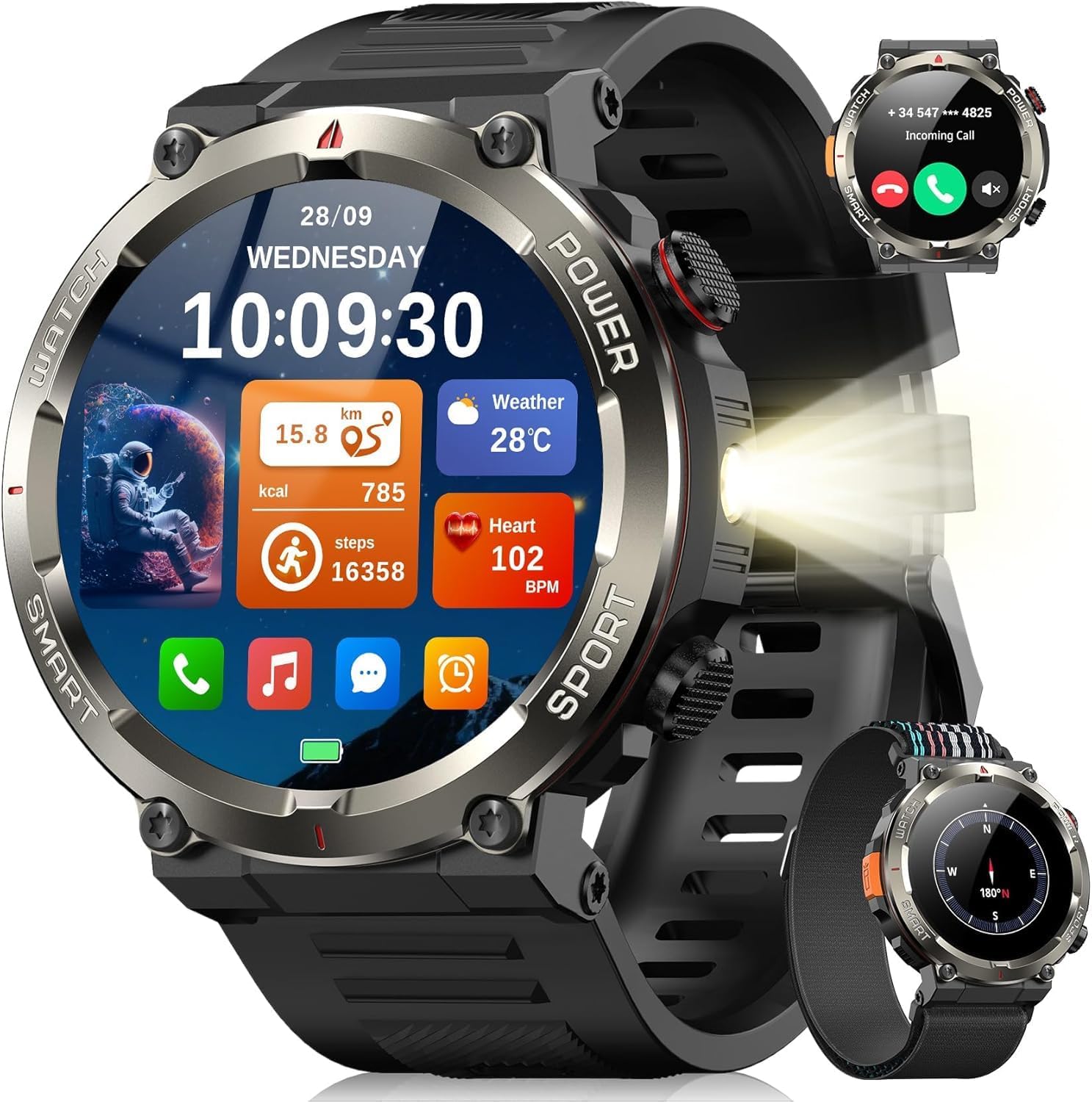 Blackview Men's Smartwatch, Fitness Smart Watch with Bluetooth Calls,