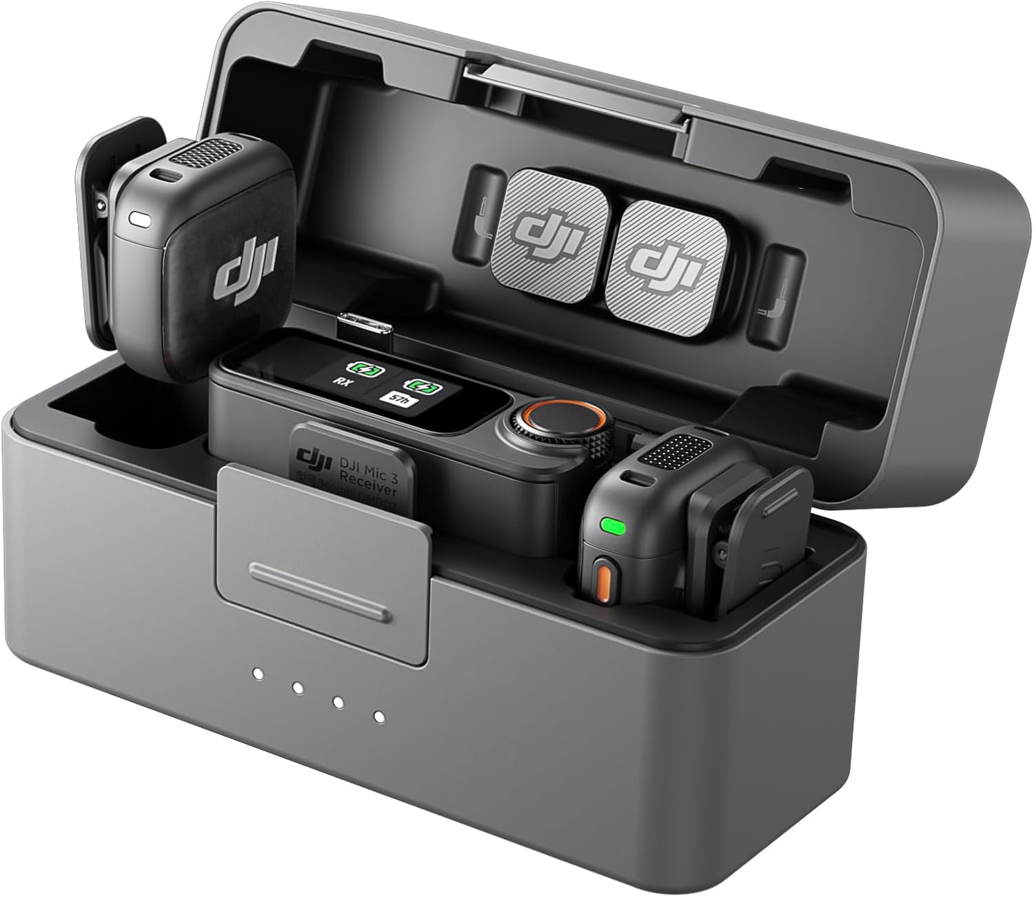 DJI Mic 3 (2 TX + 1 RX + Charging Case), Wireless Microphone for