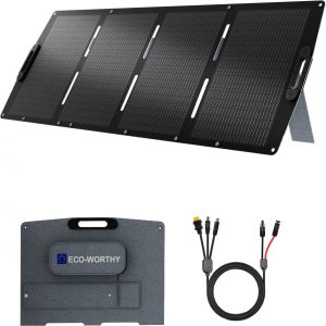 ECO-WORTHY Portable Solar Panel, 200W, XT60, Rack in One Piece, ETFE,