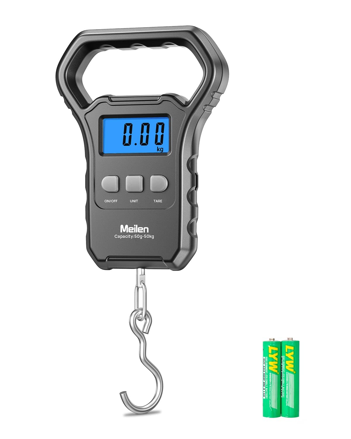 Fish Scale 110lb/50kg Luggage Scale Hanging with Backlit LCD Display