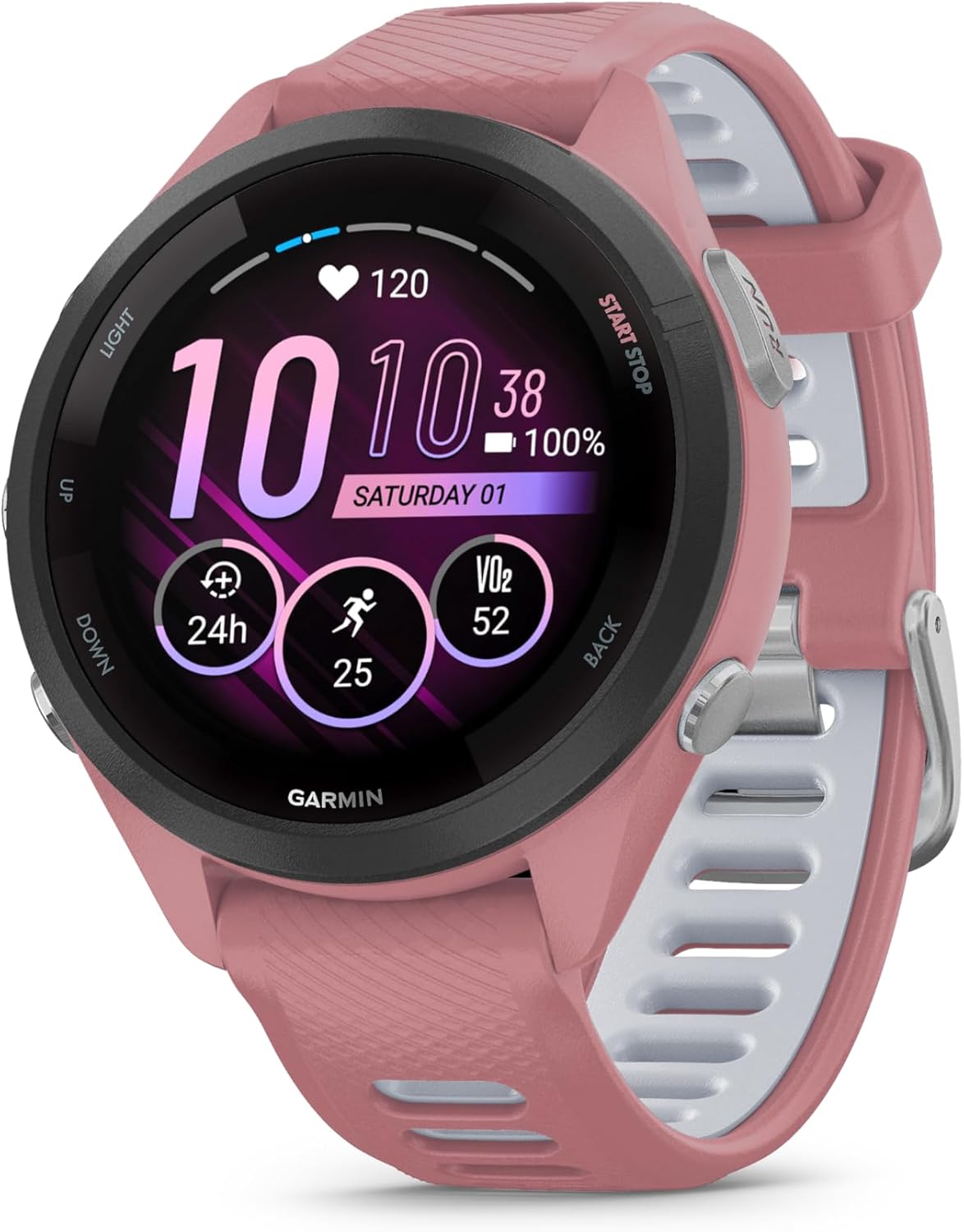 Garmin Forerunner 265 Running Smartwatch, 46 mm, Multi-Band GPS,