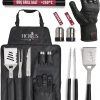 HORUS 23® - Barbecue Set with Fireproof Glove, Grill Mat and Oxford