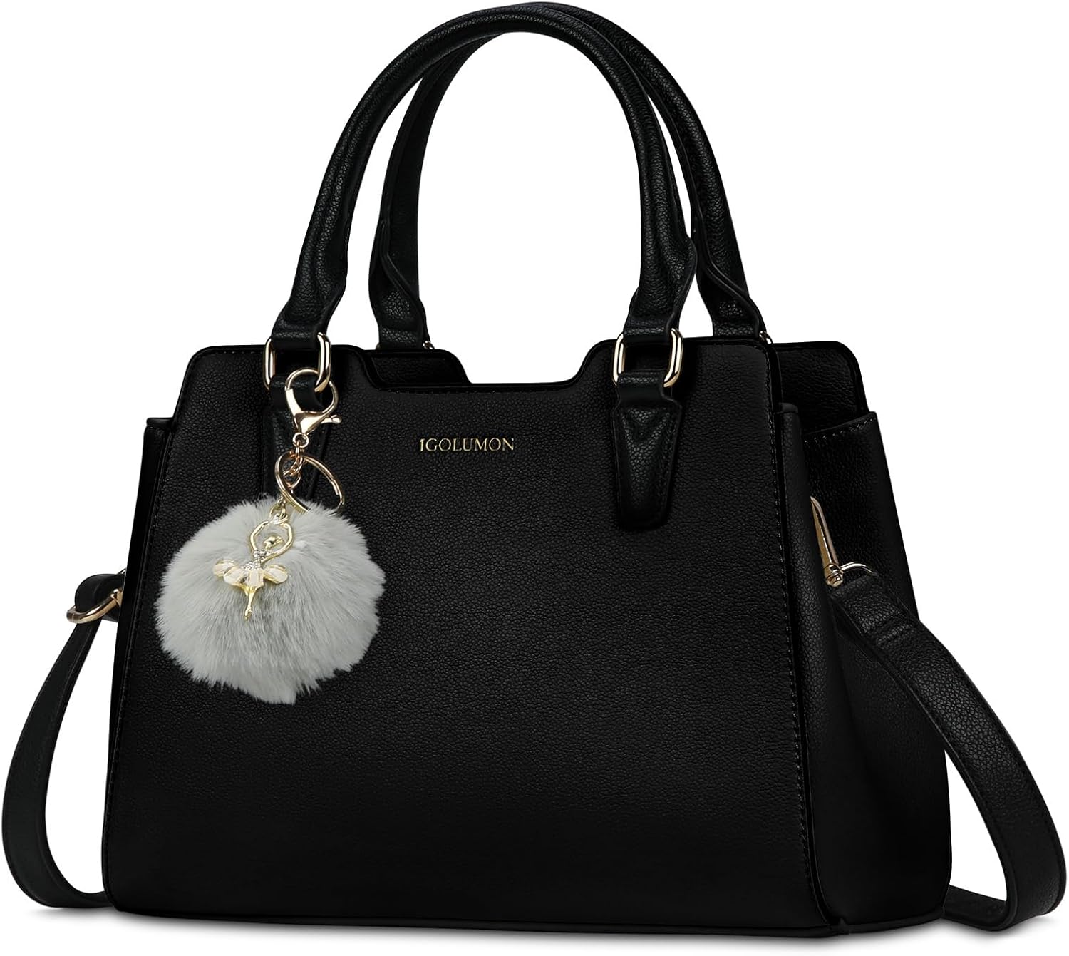 IGOLUMON Women's Leather Handbags Large Work Tote Bag University