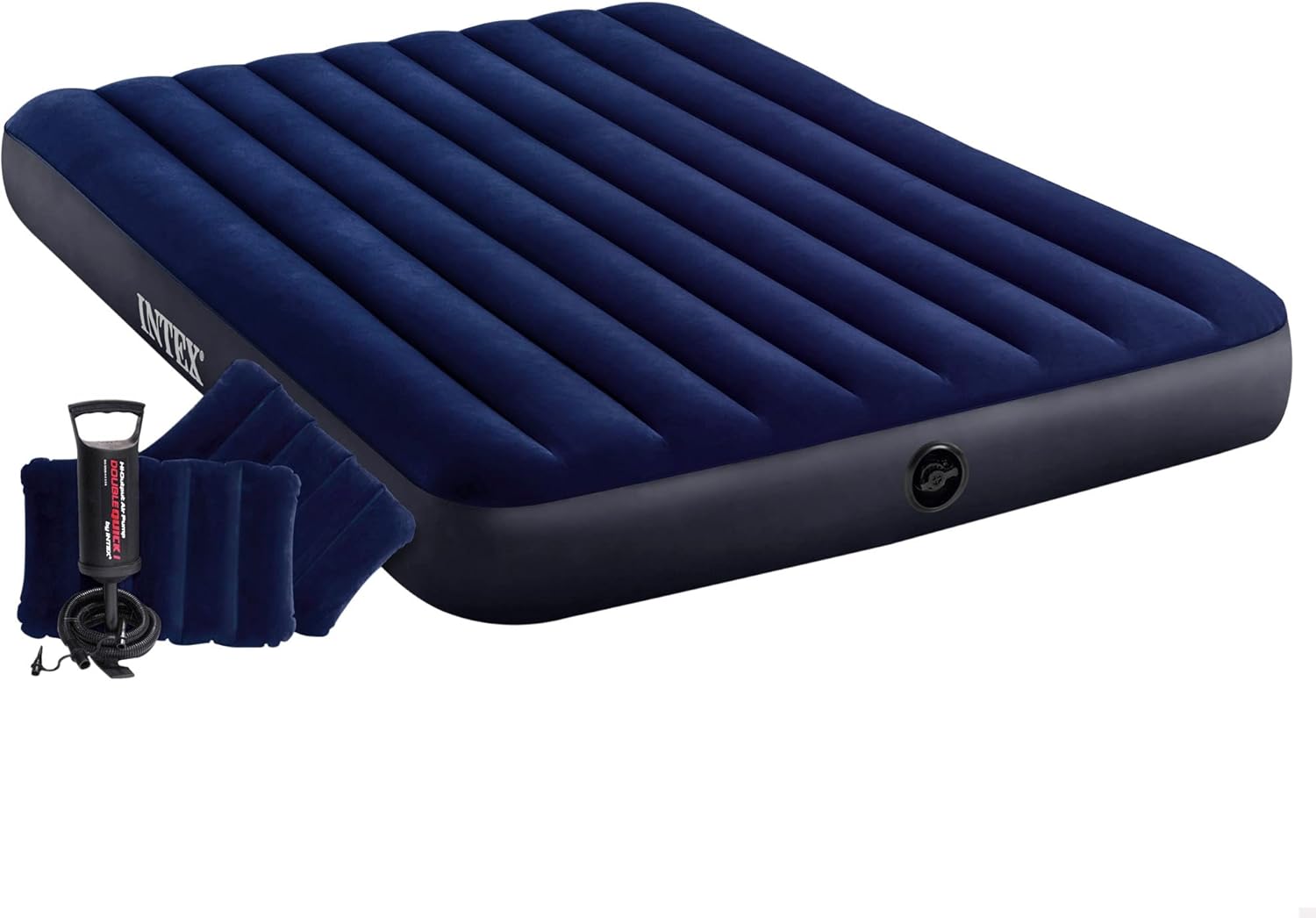 Intex 64765 - Classic Downy Inflatable Mattress, Double Pillows, Two