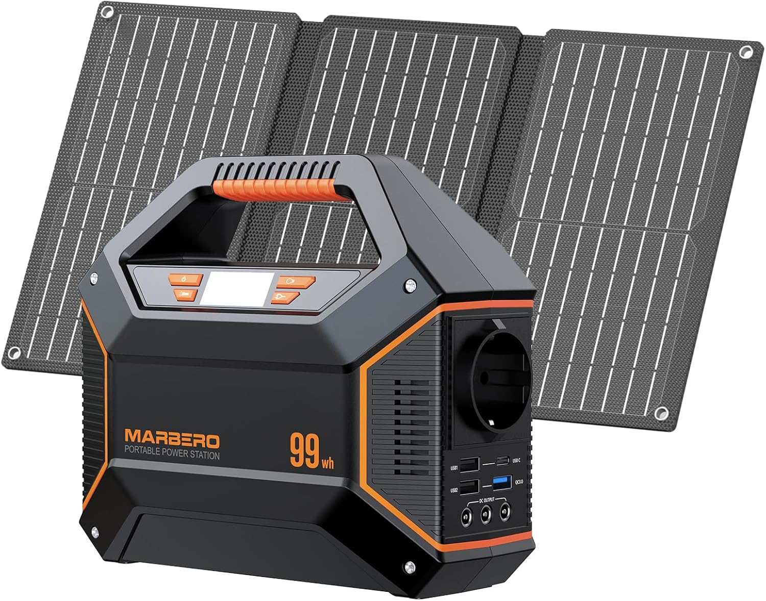 MARBERO Portable Power Generator 99 Wh 27,000 mAh with 30 W Solar