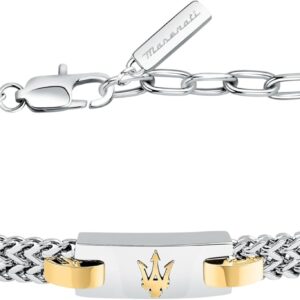 Maserati Men's Steel Bracelet, ICONIC Collection, Trident, Gift Ideas
