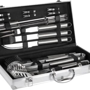 Mastercook Professional Steel Barbecue Accessories Kit with Case, BBQ