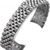 Metal Watch Band 13 mm 17 mm 20 mm 21 mm Curved Ends, Stainless Steel