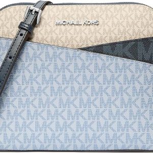 Michael Kors Jet Set Travel Dome Signature Logo Crossbody Bag Ocean