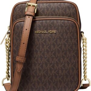 Michael Kors Jet Set Travel Signature PVC Medium Logo Crossbody Bag