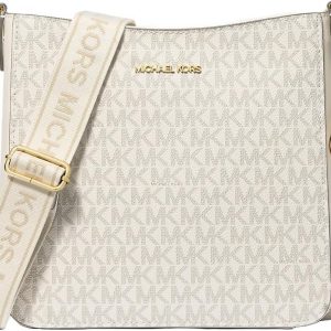 Michael Kors Jet Set Travel Small Logo Messenger Bag, Vanilla