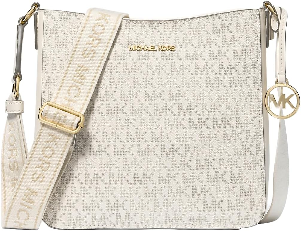 Michael Kors Jet Set Travel Small Logo Messenger Bag, Vanilla