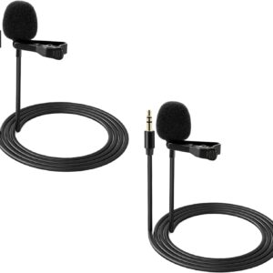 NEEWER 2 Pack Lavalier Lapel Microphones Compatible with DJI Rode