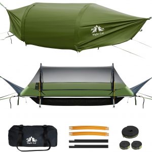 Night Cat Hammock Tent with Mosquito Net: Flat Bottom Waterproof for 1