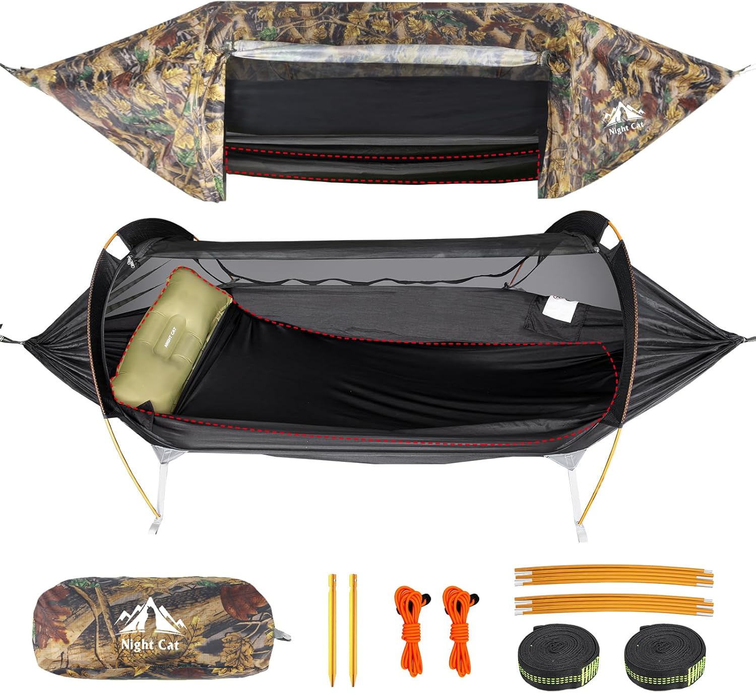 Night Cat Hammock Tent with Mosquito Net Waterproof Rainproof for 1