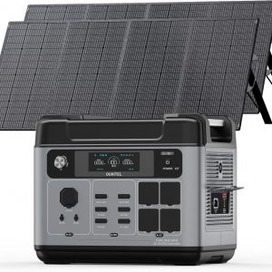 OUKITEL 3200W Portable Power Station with 2 200W Solar Panel, 2048Wh