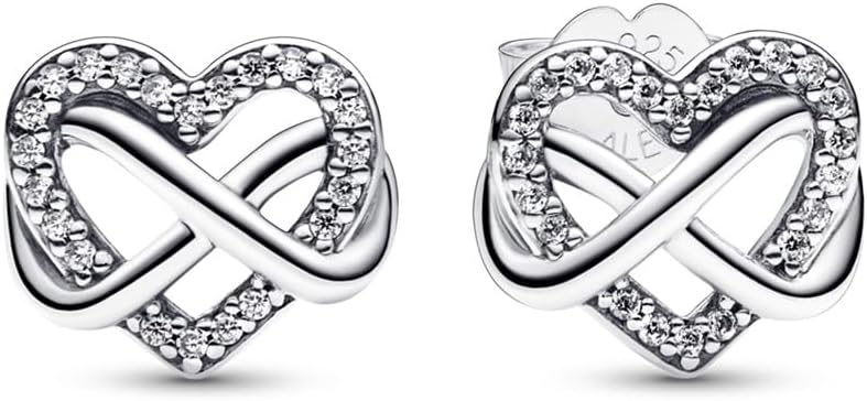 PANDORA Moments Infinity Heart Earrings