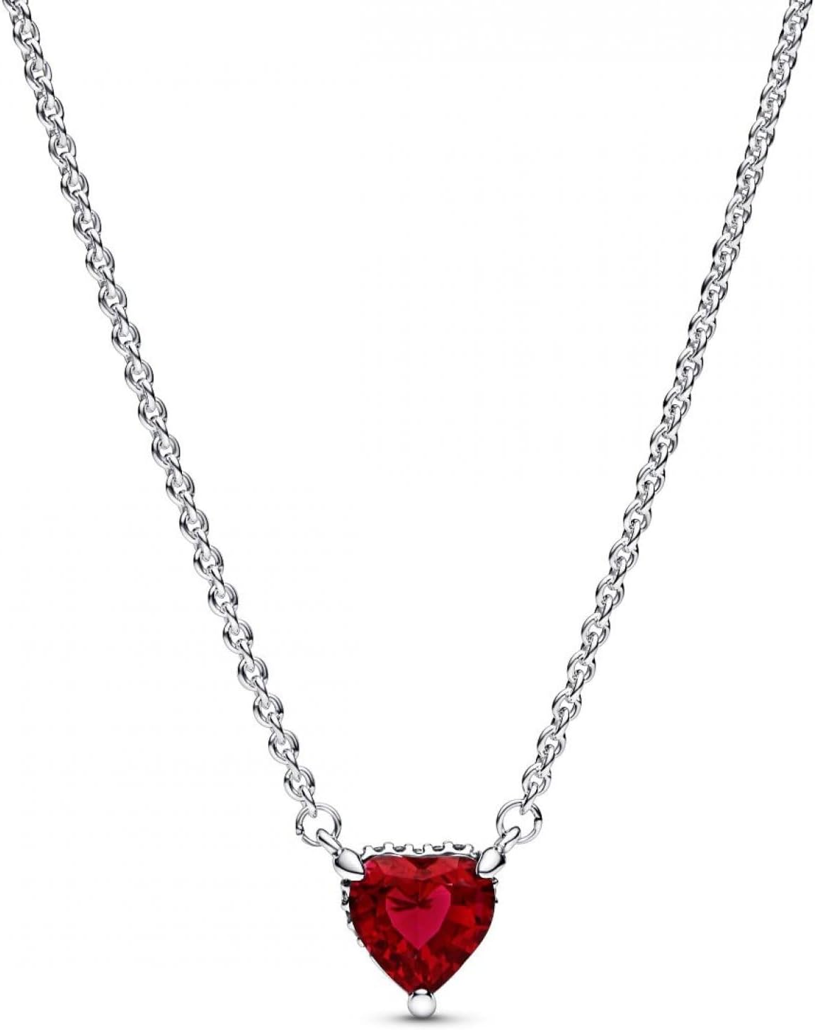 PANDORA Timeless Sparkling Heart Jewellery with Cherry Red Crystal