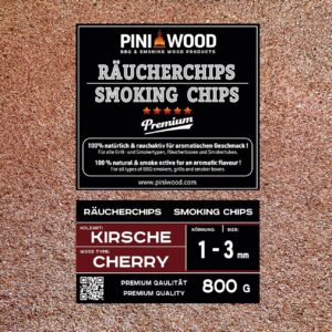 PINI 800g Cherry Smoking Chips 1-3mm