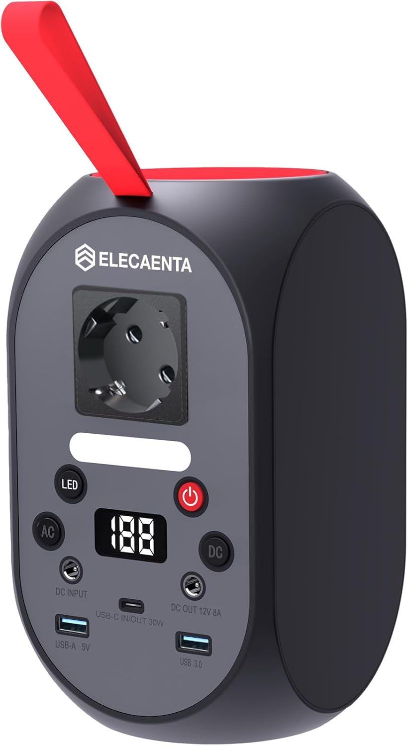 Portable Power Station 99Wh, LiFePO4 Portable Solar Generator AC
