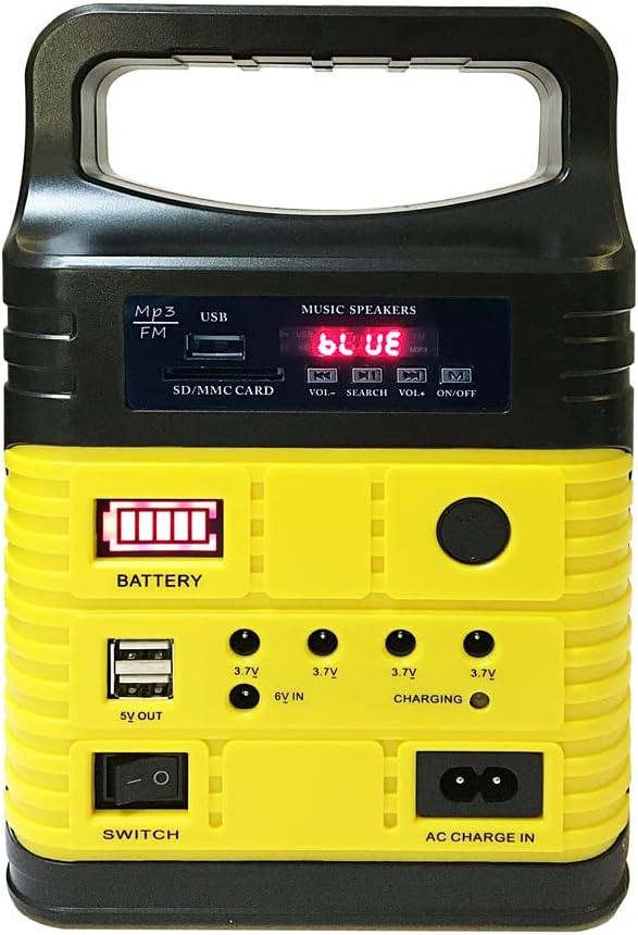 Portable Solar Generator Outdoor Camping Lighting System BT MP3 Radio