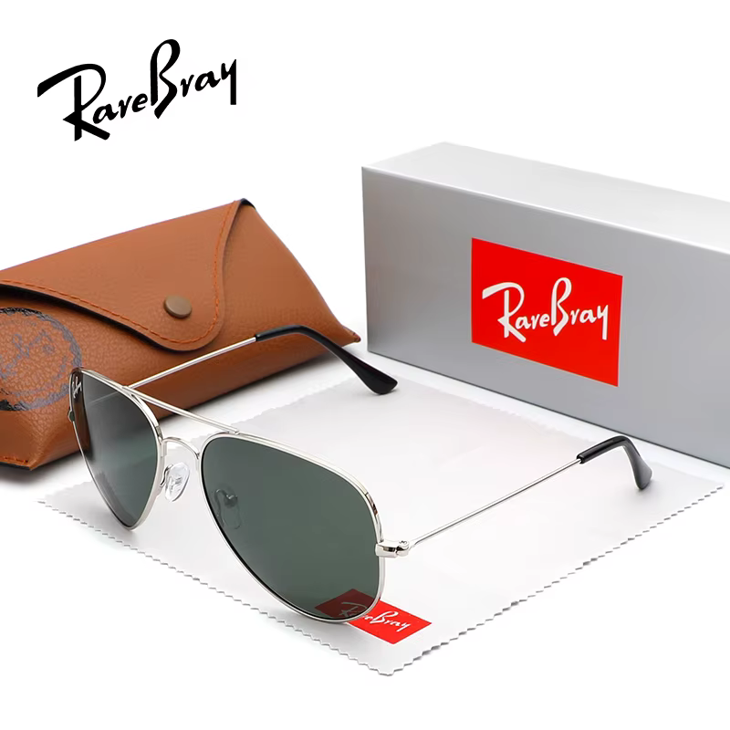 RareBray Classic Pilot Sunglasses Men UV400 Fashion Alloy Thin Frame