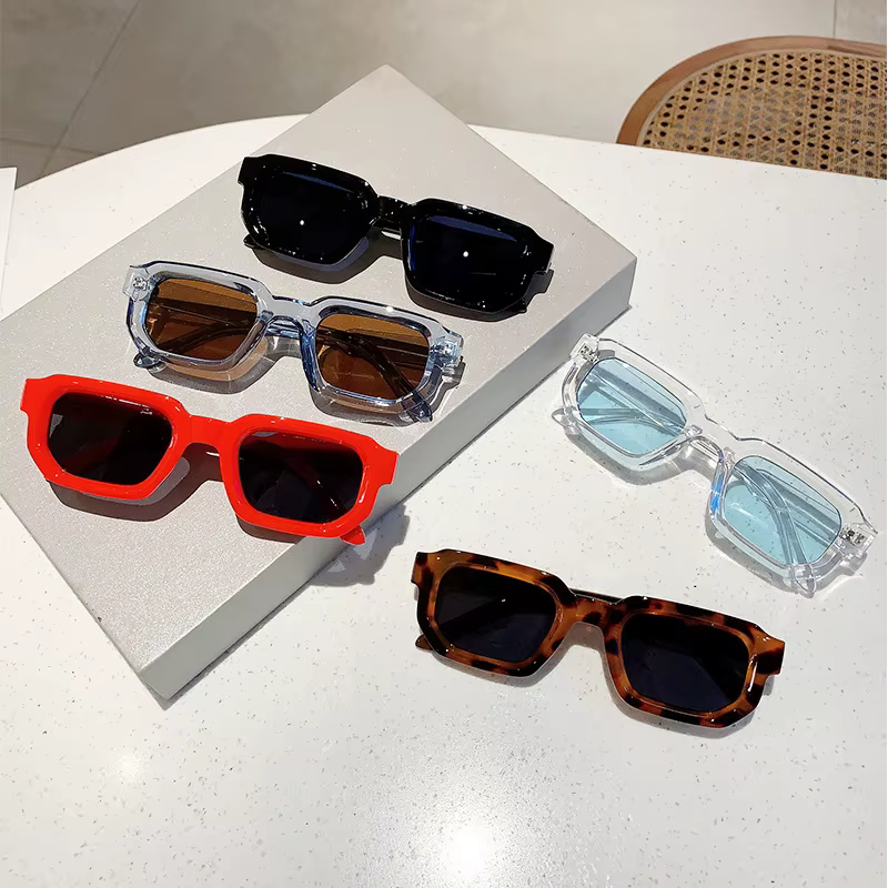 1/3pcs Vintage Rectangle Frame Sunglasses Fashion Man Sun Glasses