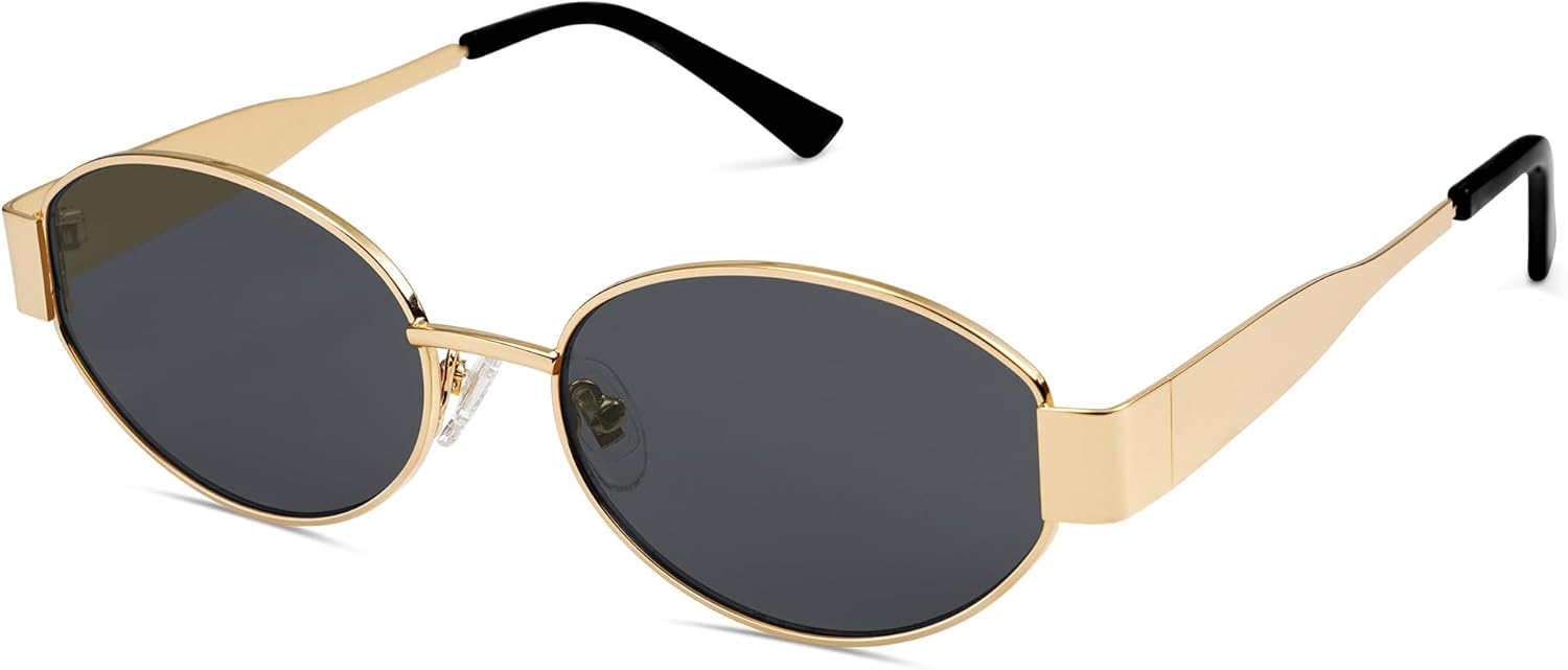 SOJOS SJ1217 Women's Retro Oval Metal Classic UV400 Protection