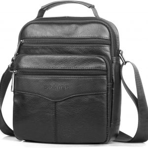SPAHER Men's Leather Shoulder Bag Shoulder Bag Shoulder Bag for Men