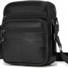 SPAHER - Men's Shoulder Bag, Veritable Leather Small Shoulder Bag,