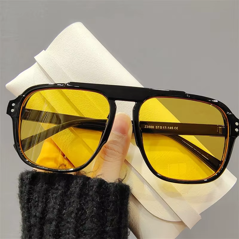 KAMMPT Candy Color Oversized INS Sunglasses for Women Fashion Vintage