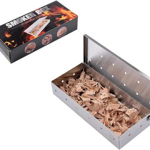 Smoker Stainless Steel Barbecue, BBQ Aroma Box, Smoking Box for Gas