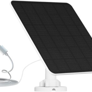 Solar Panel for Security Camera, 6W USB Solar Panel Compatible with DC