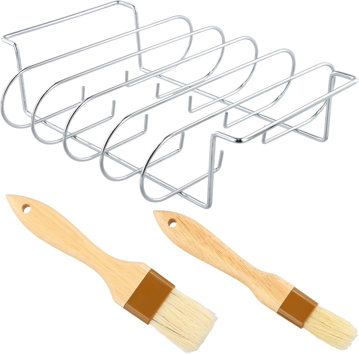 Stainless Steel Steak and Ribs Holder, Roast Steak Stand, BBQ Rib Rack