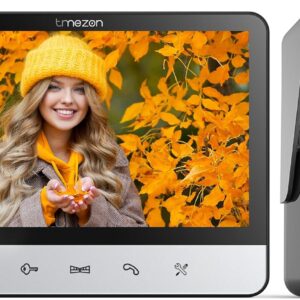 TMEZON V20 4-Wire Single Family Intercom, 7 Inch Colour Monitor and
