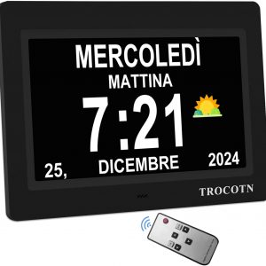 TROCOTN Large Digital Clock for Elderly with Calendar, Large Display