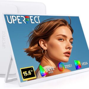 UPERFECT Portable Monitor 15.6" 125% sRGB External Screen White with