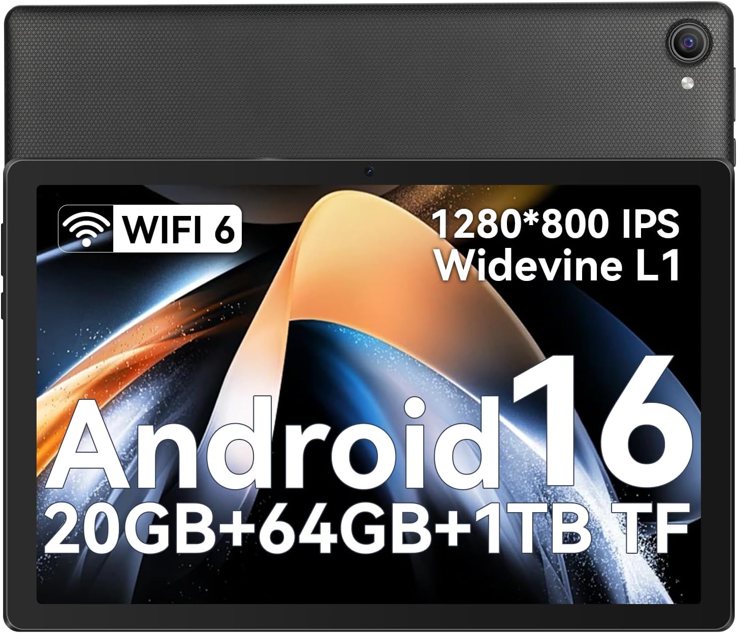 Whitedeer 10 Inch Android 16 Tablet Face ID OTG 20GB+64GB+1TB