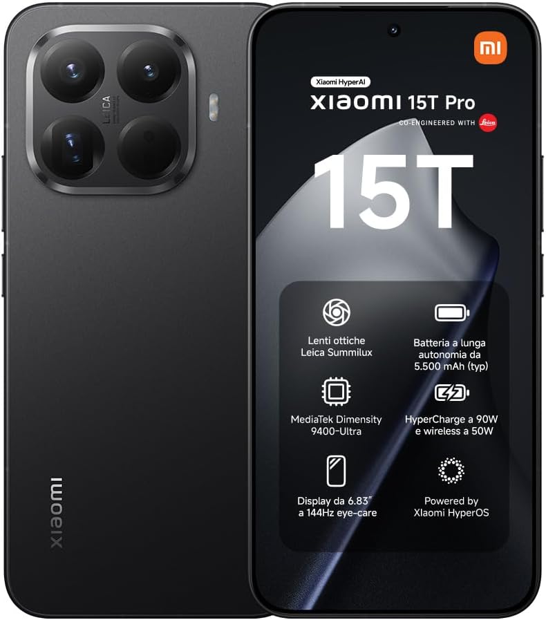 XIAOMI 15T Pro, Smartphone 12+512GB, Eye-care Display 6.83" 144Hz,