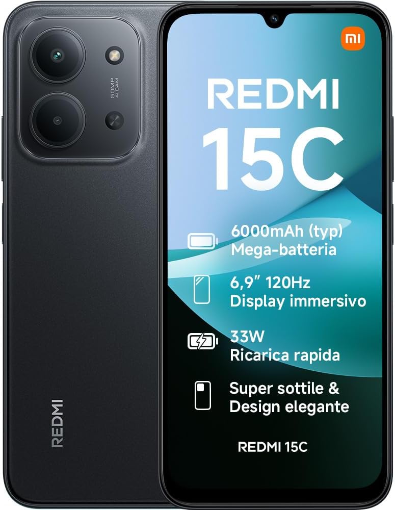 XIAOMI Redmi 15C, 2 Year Warranty, Smartphone 4+256GB, Display 6.9
