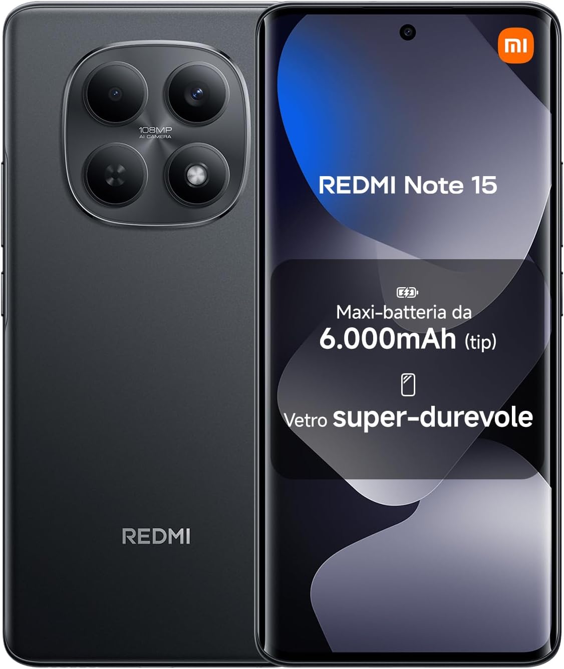 XIAOMI Redmi Note 15, Smartphone 8+128GB, 6000mAh Battery, Water